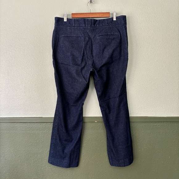 Anthropologie Essential Crop Flare Denim Trousers Size 12 - Picture 3 of 16